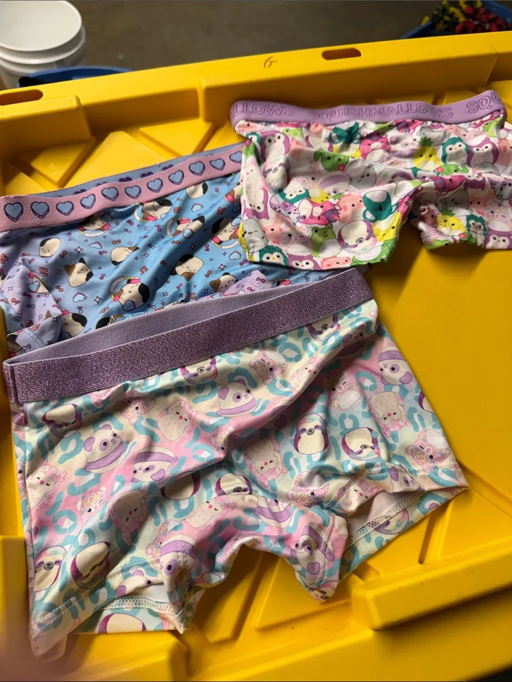 Girls' Pastel Penguin Cotton-Blend Boxer Briefs - Purple, Pink, Blue